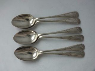 Set Of 6 Engraved Solid Sterling Silver Tea/ Coffee Spoons 1922/ L 11.  7 Cm/ 92g