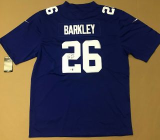 Saquon Barkley Autographed 26 York Giants Blue Signed Jersey