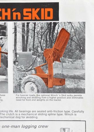 Vintage DO - TAN Winch ' nSkid Log Skidder For Farm Tractors Sales Brochure 3