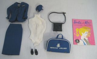 Vintage Barbie American Airlines Stewardess 984 Clothes Outfit Doll Complete