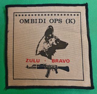 South West Africa Koevoet Zulu - Bravo African Wild Dog Rifle Vintage Patch
