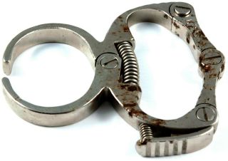 Heid & Roth Nipper Police Come A Long Non Locking Single Handcuff Antique Cuff 2