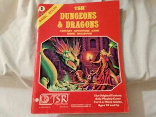 Vintage 1981 D&d Dungeons And Dragons Adventure Game Basic Rules Book 1 By Tsr