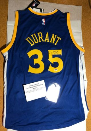 Kevin Durant Psa/dna Autograph Jersey Nba Champs Signed Adidas Swingman