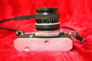 Vintage Nikon NIkkormat EL 35mm SLR film camera w/ Nikkor 50mm f/2 lens 3