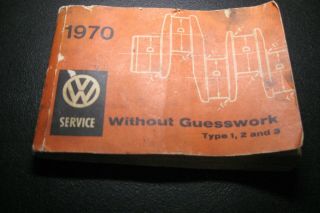 1970 Without Guesswork Vw Service And Technical.  Data Type 1,  2,  3 Workshop Use
