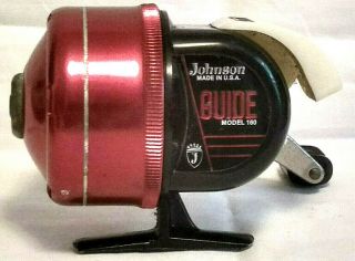 Vintage Early Johnson Guide Model 160 Accu - Cast Spincasting Reel / Made In Usa