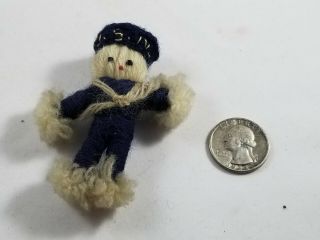 Wwii Vintage Usn United States Navy Handmade Homefront Sailor Doll
