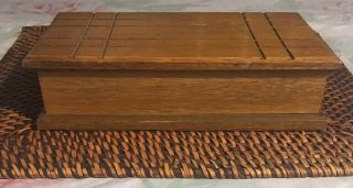 Vintage Asian Crafted Wood Jewelry Box