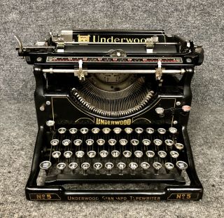 Vintage Underwood Typewriter No.  5 Standard Typewriter 1920 