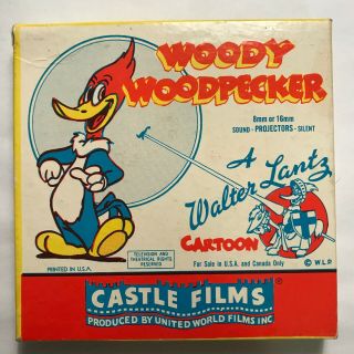 Vintage (1960s) Woody Woodpecker 8mm Or 16mm,  517 Secret Agent F.  O.  B.