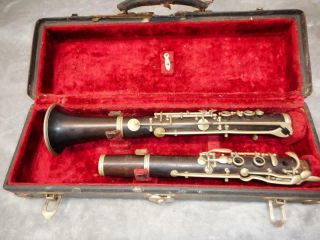 Antique Drouelle Paris Wood Clarinet Albert System Keys
