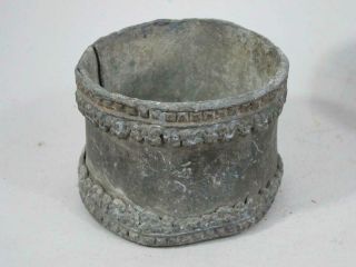 Ancient,  Georgian Or Earlier (17th C ?) Antique Lead Tobacco Jar