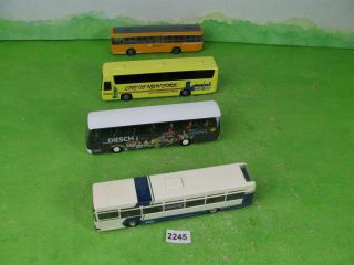 Vintage Praline / Otero Etc Germany Ho 1/87 Plastic Coaches X4 Models Toys 2245