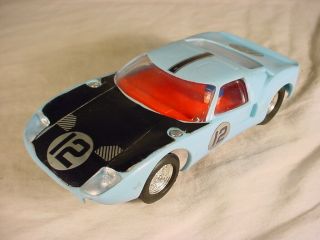 Vintage Scalextric Ford Gt40 C77 12 Blue 1960s Slot Car