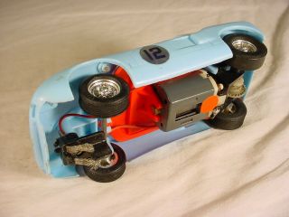 Vintage Scalextric Ford GT40 C77 12 Blue 1960s Slot Car 2