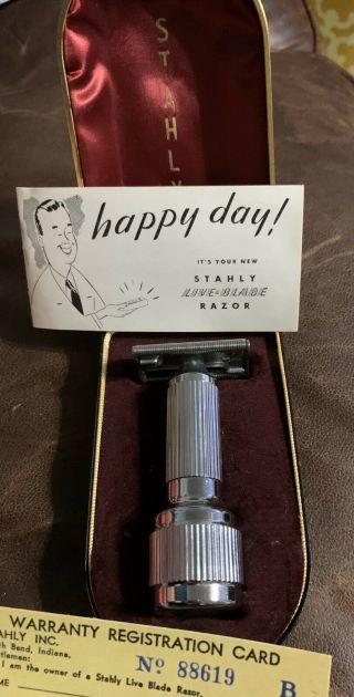 Stahly Live Blade Safety Razor With Case - Vintage