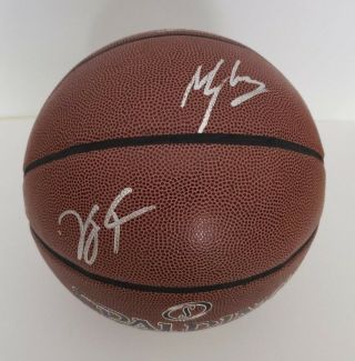 Victor Oladipo Myles Turner Indiana Pacers I/o Signed Ball