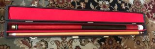Vintage Victory Pool Cue Stick With Red Felt Lined Case