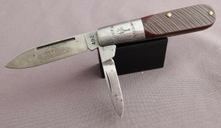 Vintage Boker Tree Brand 492 Barlow Style 2 - Blade Pocket Knife - Vg