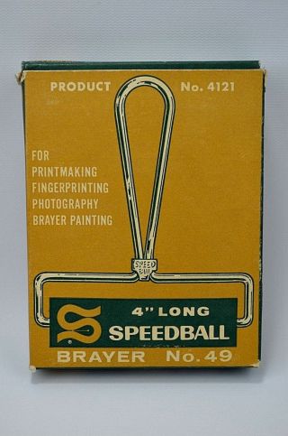 Vintage Brayer Hunt Mfg Co.  4 " Soft Rubber Speedball Roller No.  4121