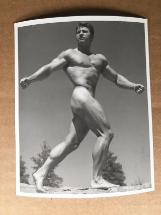 Vintage Male Nude,  Physique,  Posing Strap Era Bodybuilding,  Larry Scott,  B&w 4x5