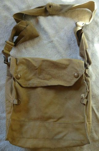 Vintage Army World War Two Gas Mask Bag