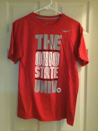 Nike The Ohio State Buckeyes Red T - Shirt Size Small