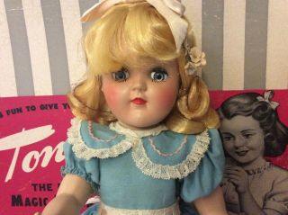 Vintage Ideal Toni Doll In Large Box 1950 16 Inches