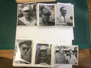 Set Of 6 B & W Nockolds Photos Of Vintage F1 Racing Drivers
