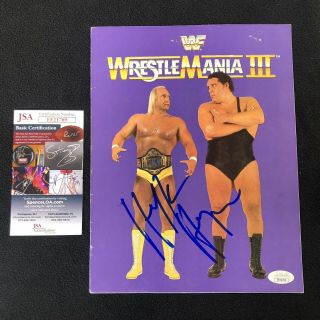 Hulk Hogan Signed Wwf Wrestlemania Iii Program Jsa Authenticated Wwe