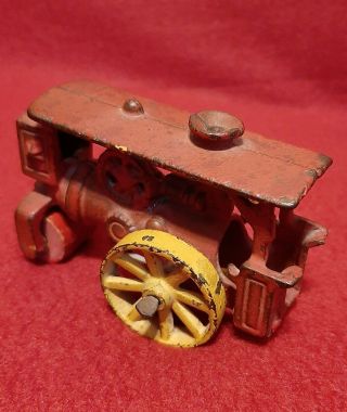 Vintage Hubley Cast Iron 3 Wheel Steam Roller 3 1/2 