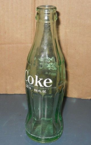 Vintage Coca Cola Coke Bottle Hobble Skirt 6 1/2 Fl Oz Enid Oklahoma