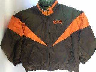Vintage Cleveland Browns Chalk Line Jacket Coat Mens Size Xl