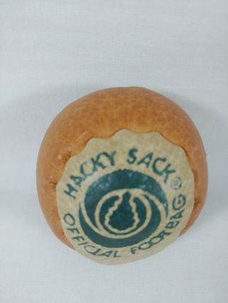 Vintage Hacky Sack Leather Hand Made Foot Bag Game Ball Patent 4151994
