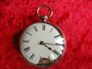 A Old Antique Verge Fusee Silver Pocket Watch George Trendell Maidenhead 1848