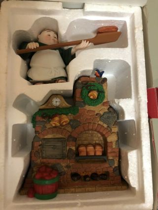 Dept 56 Vintage Christmas Merry Makers Otto The Ovenman And His Oven 2 Pc Set