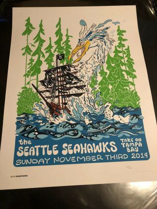 Seattle Seahawks Game Day Poster Ames Brothers ’d 237/270 Vs Bucs Nov 3,  2019