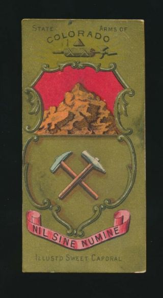 1890 N224 Kinney Bros.  Military Series - Ser D - State Of Colorado (seal)