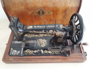 Rare 1903 Model Singer 48k Ottoman Hand Crank Sewing Machine R886380