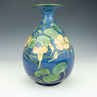 Antique Doulton Lambeth Hand Painted Faience Vase - Art Nouveau 2