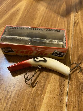 Vintage Fishing Lure Plastic Kautzky Lazy Ike 3 And Another Lure