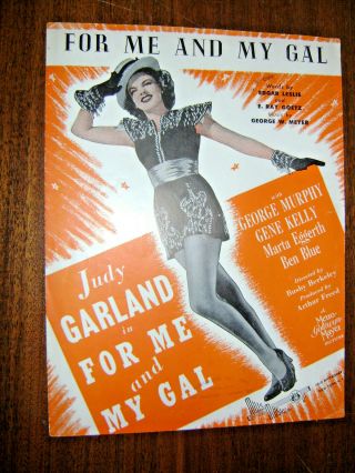 Vintage Sheet Music 1932 - For Me And My Gal - Judy Garland - Guitar - Piano - Vocal - Movie
