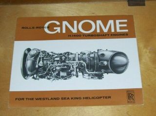Rolls - Royce Gnome H.  1400 Turboshaft Engines For Westland Sea King Helicopter