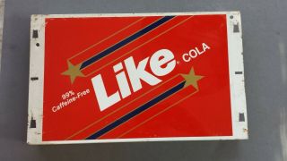 Like Cola Sign Vintage 16 1/2 " X 10 " 99 Caffeine 7 Up 1983 Metal