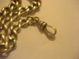 HEAVY ANTIQUE SOLID SILVER GRADUATED ALBERT CHAIN WEIGHT 45 GRAMS 2