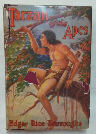 1914 Tarzan Of The Apes Burroughs Grosset & Dunlap Hc Dj