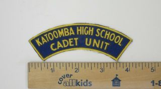 Australian Army Shoulder Patch Post Ww2 Vintage Katoomba High School Cadet Unit