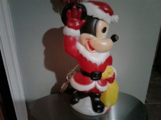 Vintage Lighted 15 " Empire Blow Mold Christmas Mickey Mouse Walt Disney