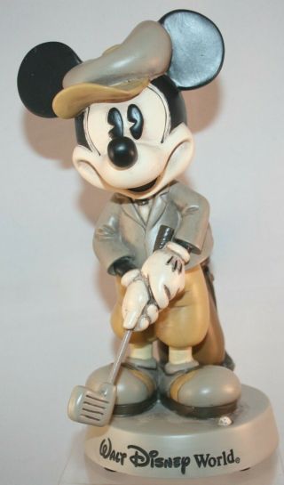 Walt Disney World Mickey Mouse Bobblehead Golfer - Vintage Style